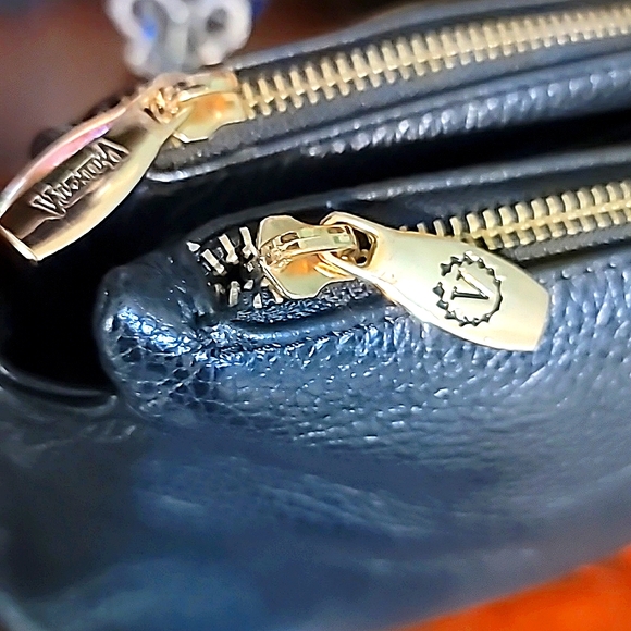 Valentina Black Pebbled Leather Convertible Bag | Crossbody Clutch Shoulder Hand - Picture 7 of 12